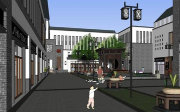 商業街外墻水漆工程涂裝案例
