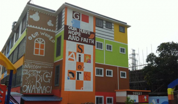 幼兒園建筑外墻水漆工程涂裝案例